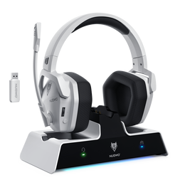 NUBWO G06 Pro Wireless Gaming Headset with Dock, 120Hr Battery, ENC Mic