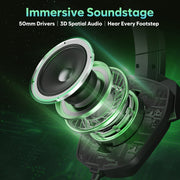 NUBWO N16 Gaming Headset for Xbox PS5 PC-Black Green