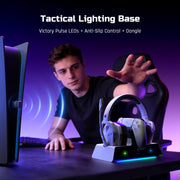 NUBWO G06 Pro Wireless Gaming Headset with Dock, 120Hr Battery, ENC Mic