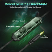 NUBWO N16 Gaming Headset for Xbox PS5 PC-Black Green