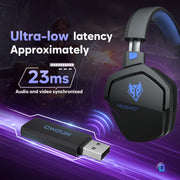 NUBWO G06 100H Battery Headset Dual Wireless -Black Blue