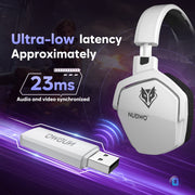 NUBWO G06 100H Battery Headset Dual Wireless-White