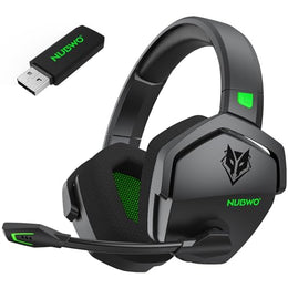 NUBWO G06 100H Battery Headset Dual Wireless 7.1 -Black Green