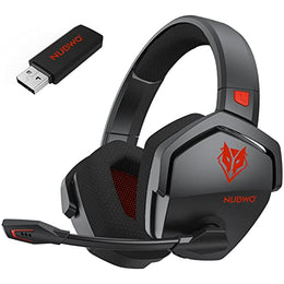 NUBWO G06 100H Battery Headset Dual Wireless 7.1 -Black Red