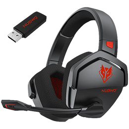NUBWO G06 100H Battery Headset Dual Wireless 7.1 -Black Red