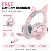 NUBWO G06 100H Battery Headset Dual Wireless-Pink
