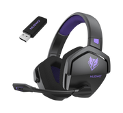 NUBWO G06 100H Battery Headset Dual Wireless-Black Purple