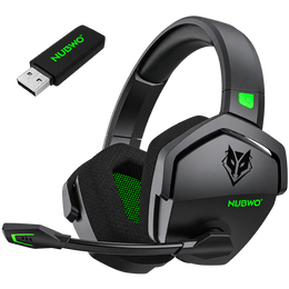 NUBWO G06 100H Battery Headset Dual Wireless 7.1 -Black Green