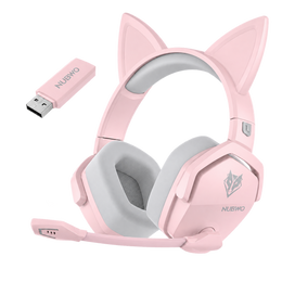 NUBWO G06 100H Battery Headset Dual Wireless-Pink