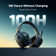NUBWO G06 100H Battery Headset Dual Wireless 7.1 -Black Orange